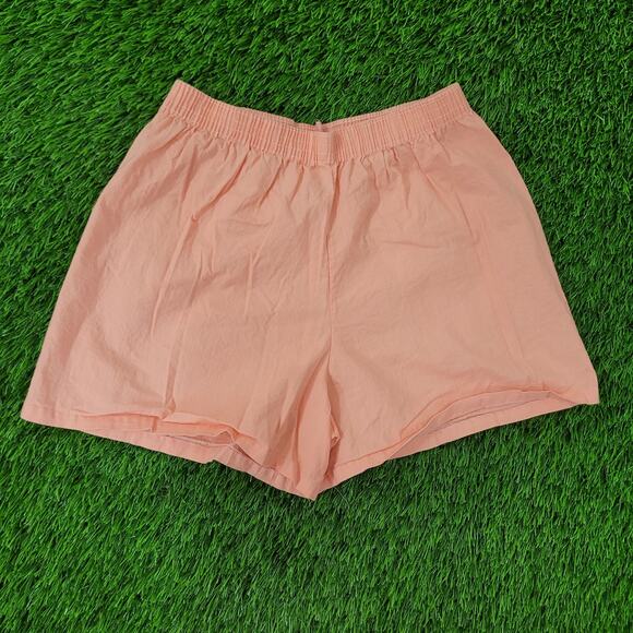 Vintage 80s Hot-Pants Gym Shorts Womens XS/S Peach USA Booty - Picture 1 of 12